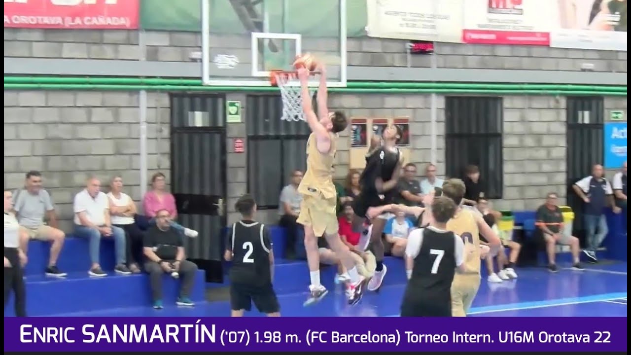 ENRIC SANMARTÍN ('07) 1.98 m. FC Barcelona. Torneo Internacional U16M La Orotava22 #BasketCantera.TV