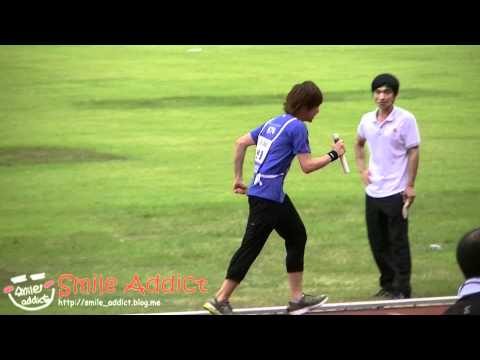 110827 sandeul racing 200m walking relay in Idol Sport Day
