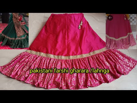 professional 💯 tarike se banaen farshi/charminar gharara cutting and stitching,pakistani gharara cut