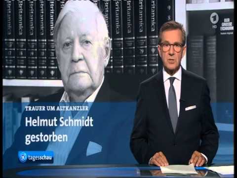 Zum Tode von Helmut Schmidt - Tagesschau um 20 Uhr