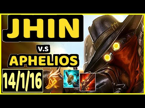 GRACE (JHIN) vs APHELIOS - 14/1/16 KDA BOTTOM ADC GAMEPLAY - KR Ranked GRANDMASTER
