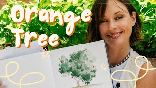 Plein Air Watercolor Tutorial: Painting an Orange Tree Start to Finish