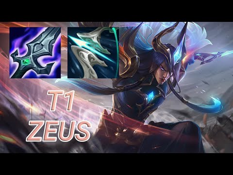 T1 Zeus Yone Top VS Gangplank | KR Challenger Patch 13.18