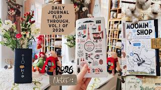 Daily journal flip through, vol. 1 of 2026) Traveler's notebook.