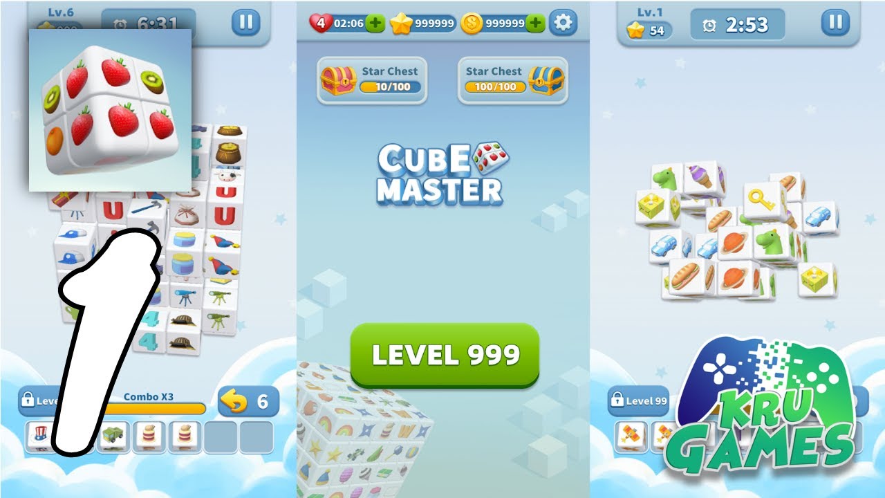 Cube Master 3D - Match 3 & Puzzle Game Gameplay #1 All Levels (Android, IOS)