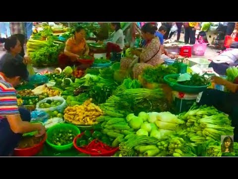 Asian Street Food - Art Of Living In Phnom Penh Market - Wet Market In Asia