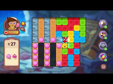 CookieRun: Witch's Castle Level 495 [Gameplay] | Cookie Run Witch Castle #match3 #cookie #run