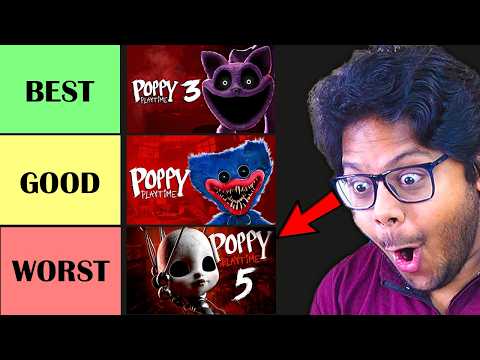 I Ranked EVERY POPPY PLAYTIME GAMES from Chapter 1 to 5 | AYUSH MORE 😱