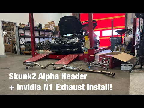 Skunk2 Alpha Header and Invidia N1 exhaust install on my 2006 Acura RSX Type S!