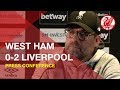 West Ham 0-2 Liverpool | Jurgen Klopp Press Conference