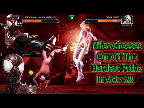 Spider Man Miles Destroys One Of The Hardest Paths In Act 7.2 (Mix Master & Fully Unblockable) MCOC