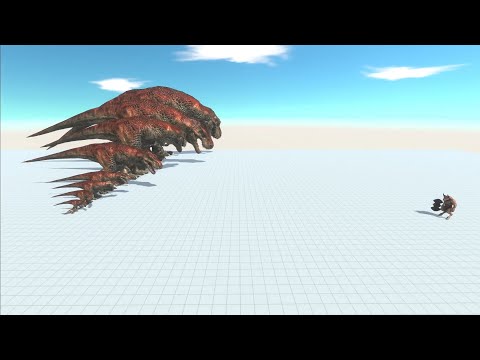 THE MINOTAUR  VS T-REX IN DIFFERENT SIZES--Animal Revolt Battle Simulator
