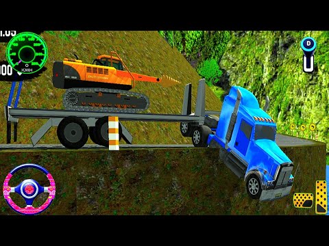 Construction Machine Transport -Truck Transport - Android Gameplay - Heavy Excavator Driving #10