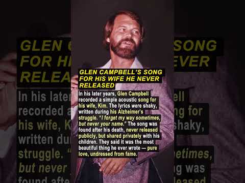 GLEN CAMPBELL’S SONG FOR HIS WIFE HE NEVER RELEASE 💒🎶 #shorts #GlenCampbell #Nostalgia