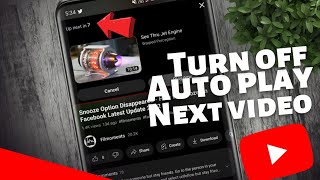 How to turn off Autoplay Next Video on Youtube
