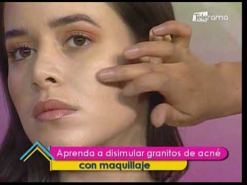 Aprenda a disimular granitos de acné con maquillaje