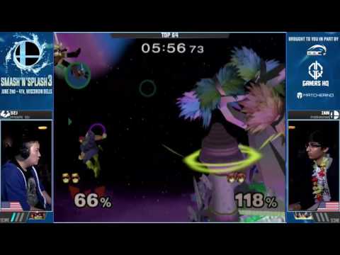 Smash 'N' Splash 3 - Zain (Marth) vs. S2J (Captain Falcon) - Top 64 WR2