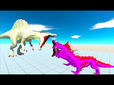 ALBINO SPINOSAURUS vs HYDRA DEATH CLIMB - Animal Revolt Battle Simulator