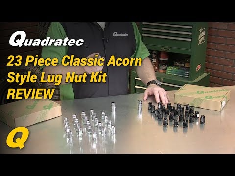 Quadratec 23 Piece Classic Acorn Style Wheel Lug Nut Kit for Jeep CJ & Wrangler