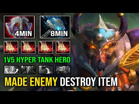 WTF 4Min Vanguard & 8Min Hammer 1v5 Centaur Hyper Tank Made Enemy Destroy Item Dota 2