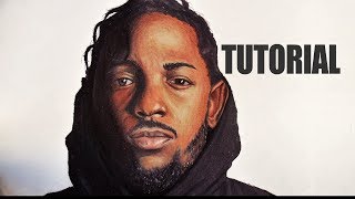Drawing Tutorial - Kendrick Lamar-Color pencils