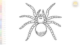 Tarantula drawing easy | Spider sketches | How to draw A Tarantula step by step | #artjanag