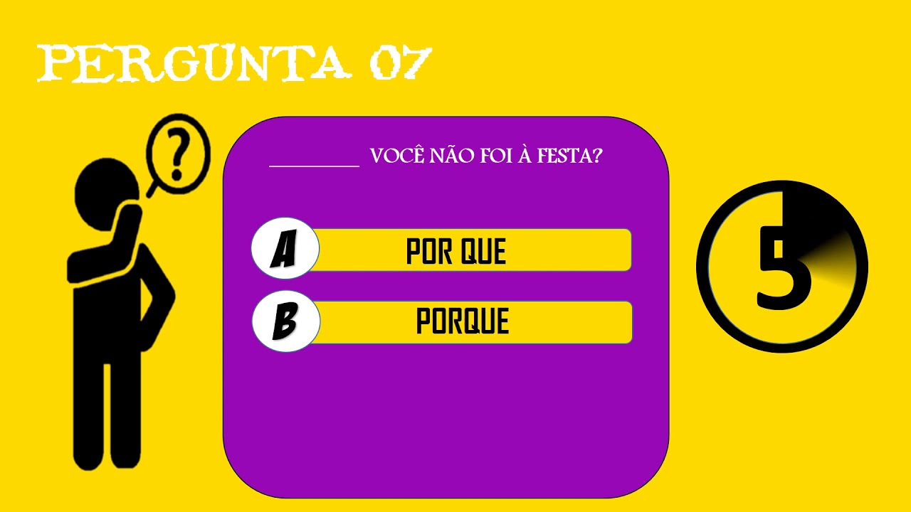 USO DOS PORQUÊS - QUIZ - EXERCÍCIO