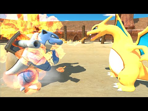 Water vs Fire | Blastoise vs Dragonite - Animal Revolt Battle Simulator