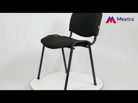 Chaises de conférence ISO standard BL T0001 - robustes et confortables, cadre en acier peint en noir ou chrome_5