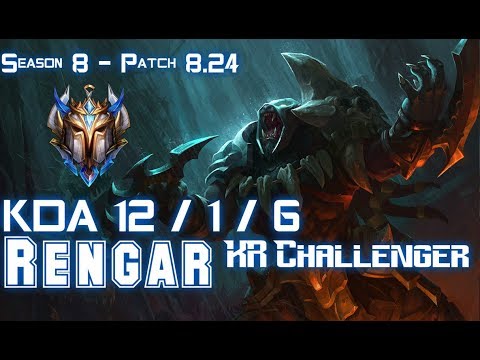 RENGAR KR Challenger vs KHA'ZIX Jungle - Patch 8.24 KR Ranked