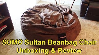 Sumo Lounge Sultan Beanbag Chair Unboxing, Setup and Review - It's Huge!