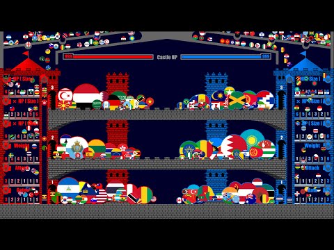 Worldwide Team Competition #4 - Marble Race Countries in Algodoo