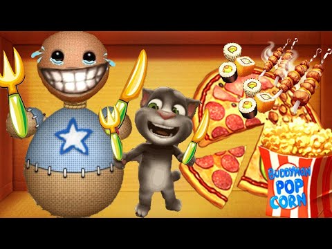 MEGA FOOD & TOM vs The Buddy | Kick The Buddy