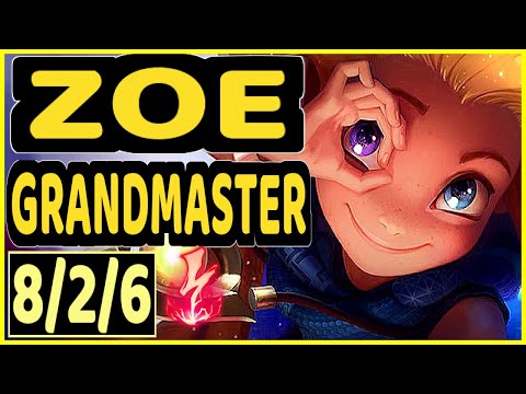 SKT T1 FAKER (ZOE) - 8/2/6 KDA GAMEPLAY - KR Ranked GRANDMASTER
