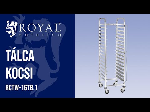 Videó - Tálca kocsi - 16 tálca rekesszel