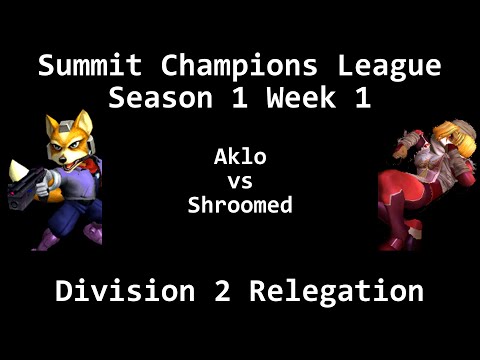 SCL1.1 - Aklo (Fox) vs Shroomed (Sheik, Marth) - Division 2 Relegation