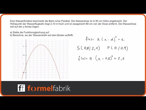 Quadratische Funktionen: Textaufgabe Wasserfontäne