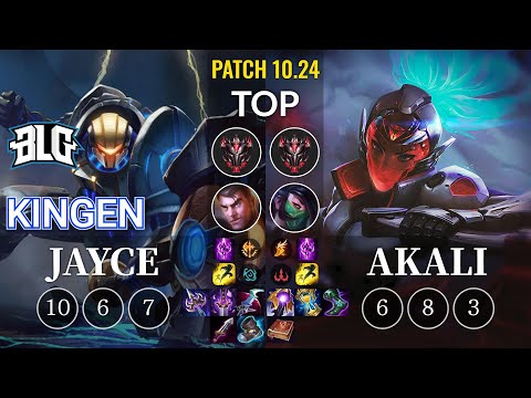 BLG Kingen Jayce vs Akali Top - KR Patch 10.24