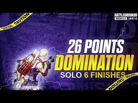 26 Points Domination 🔥 | Solo 6 Finishes 🔥 | Tournament POV 🔥 | Iphone 11 - BGMI COMPETITIVE 🇮🇳