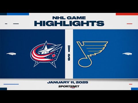NHL Highlights | Blue Jackets vs. Blues - January 11, 2025