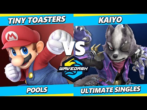 Wavedash 2023 - Tiny Toasters (Mario) Vs. Kaiyo (Wolf) Smash Ultimate - SSBU