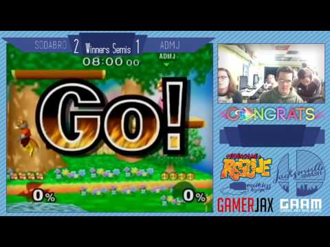 Jax Smash Weekly 1/19 - Soda Bro(Fox/Marth) Vs ADMJ(Peach) - Melee Semis