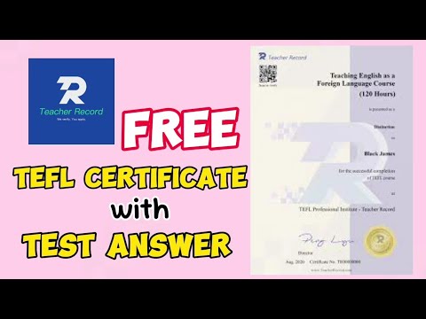FREE 120 Hour TEFL Certificate with Answer | Teacher Record | Module 13 | it's me Carmyy