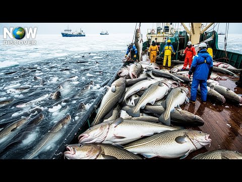 Norway: 100,000 Giant Cod Worth $4.7 Million Caught Deep in the Frozen Waters | Fishing Documentary