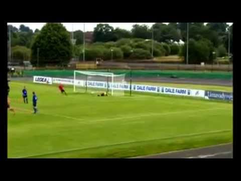 Mark Sykes Scores Free-kick for Co.Antrim in NI Milk Cup 2014
