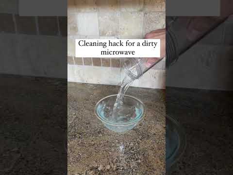 Cleaning hack for a dirty microwave