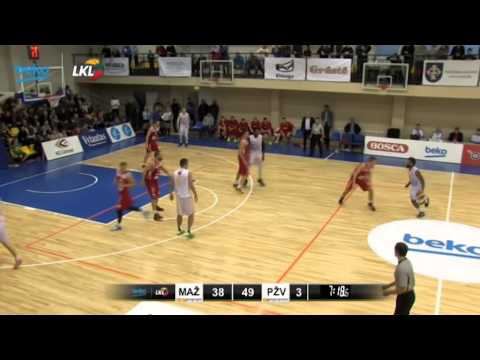 BEKO-LKL rungtynės: Mažeikių „Mažeikiai" - Pasvalio „Pieno Žvaigždės" [2014-10-25]