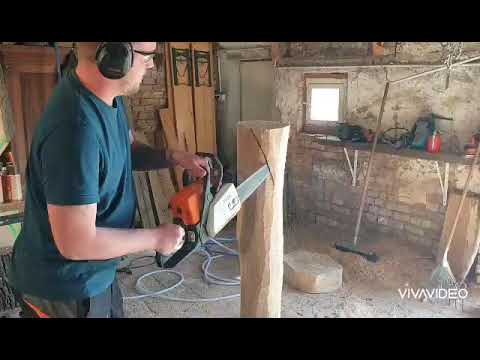 Eule schnitzen mit der kettensäge