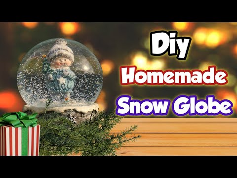 How to make Snow globe at home | Diy homemade snow globe | Homemade snow globe | Diy snow globe