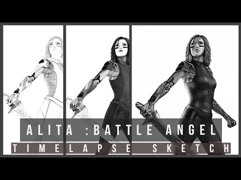 ALITA :BATTLE ANGEL | TIMELAPSE SKETCH